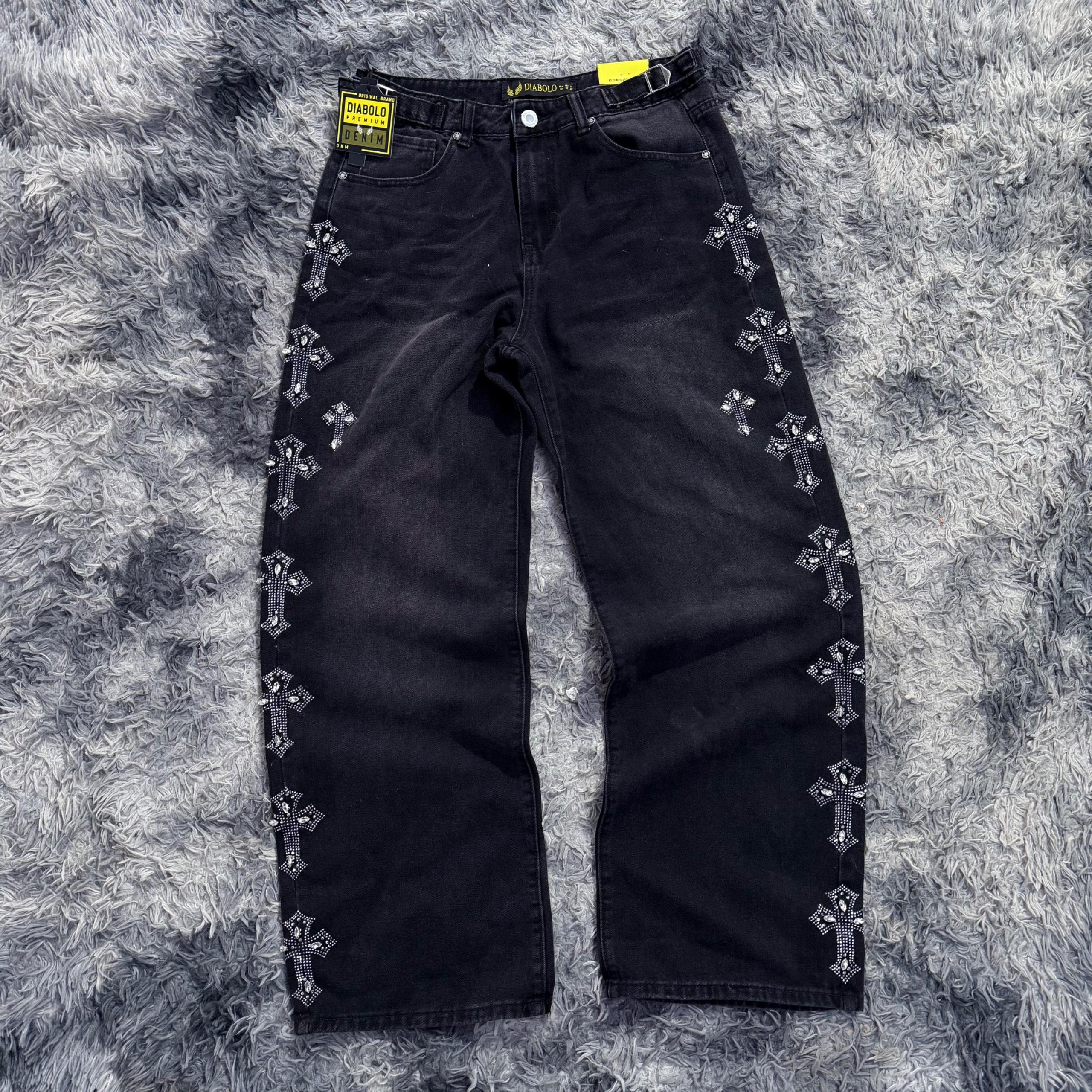 Jeans con cruces black 