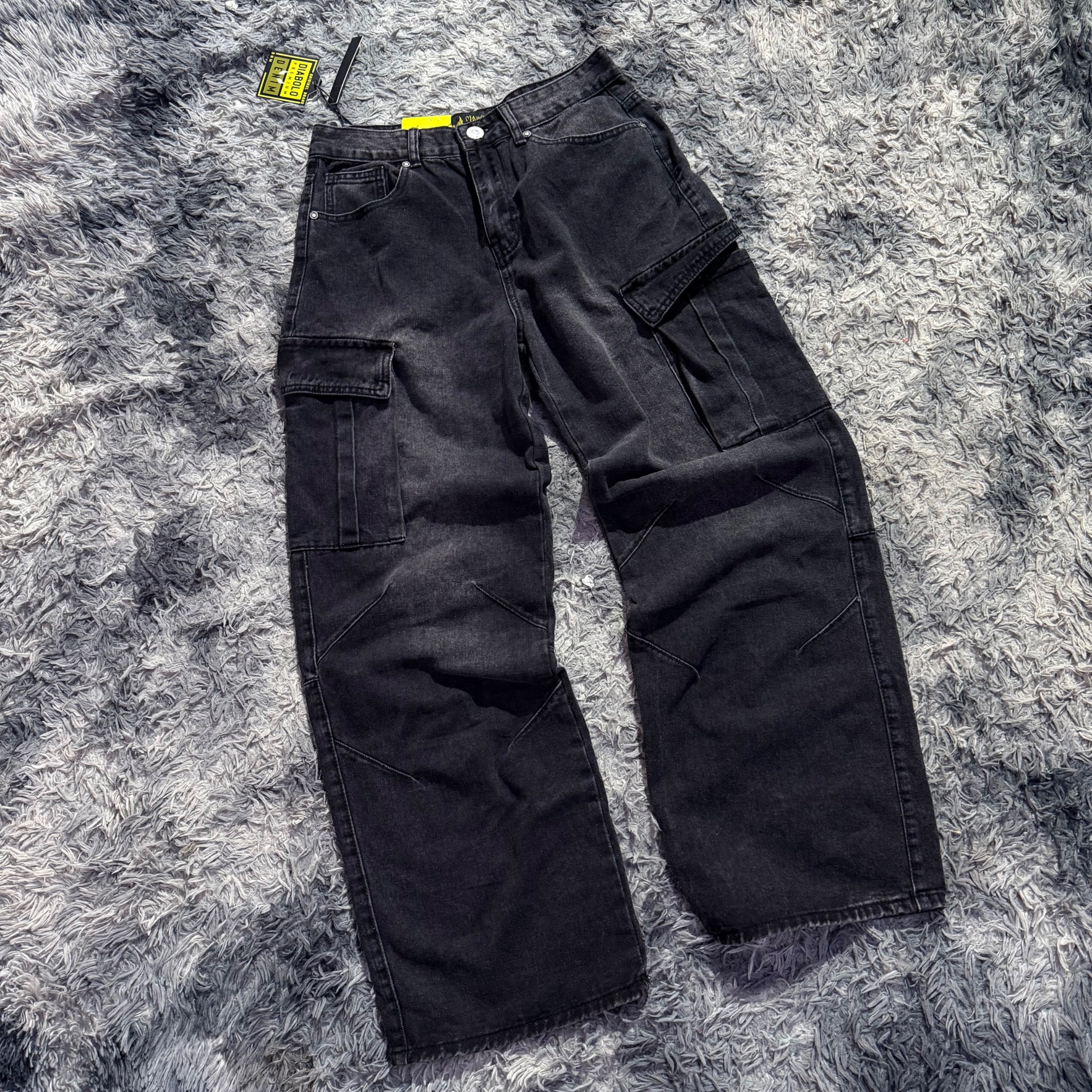 Jeans black cargo